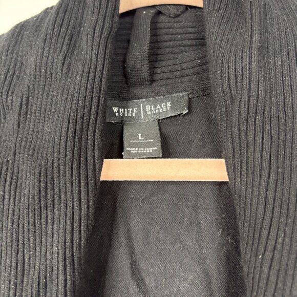 2/$30 White House Black Market Ribbed Shawl Waterfall Open Coccoon Cardi L #9938 - Picture 5 of 9